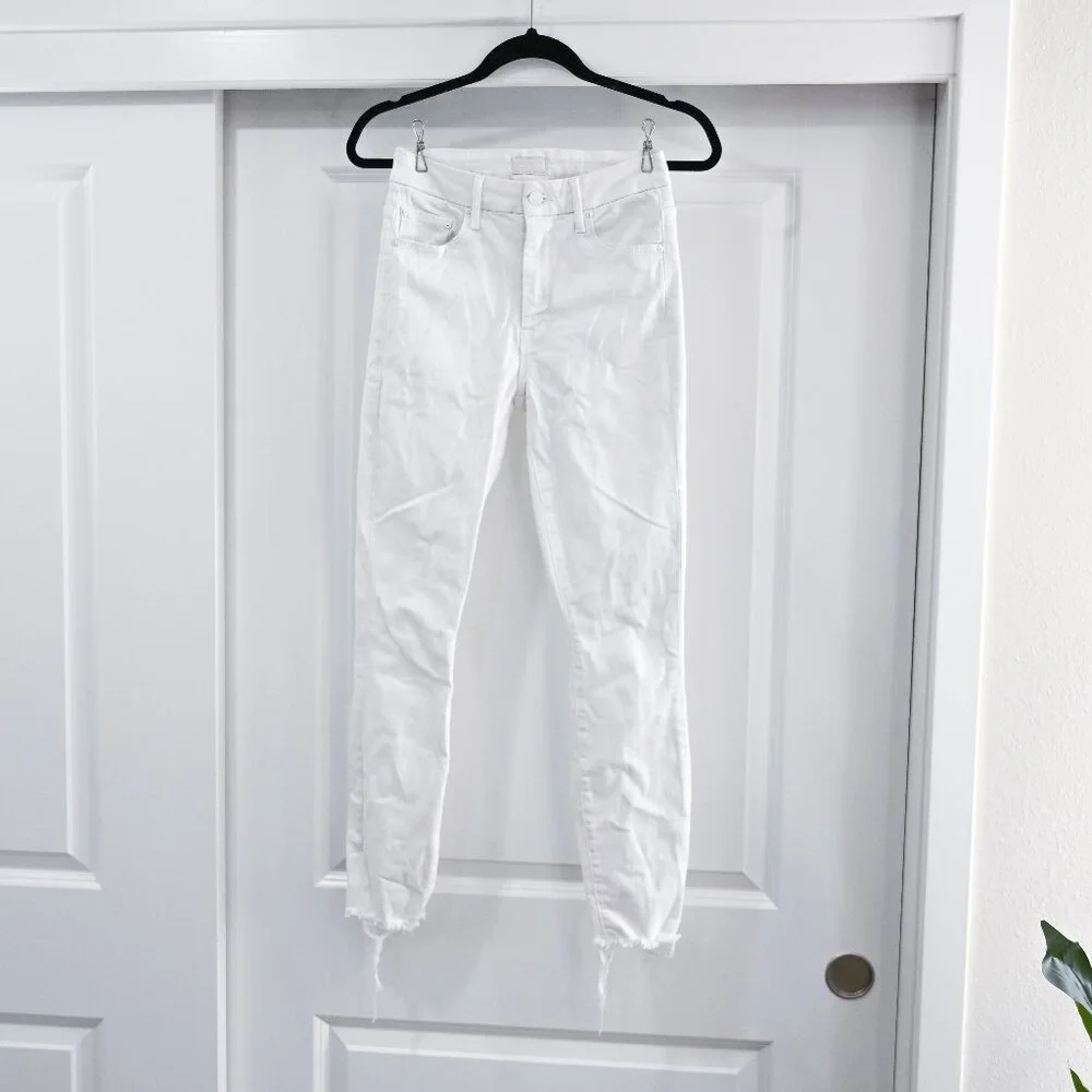 MOTHER Size 25 High Waisted Looker Ankle Fray in Fairest of Them All - Picture 2 of 13